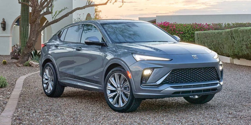 Gray 2026 Buick Envista Avenir parked in a desert courtyard