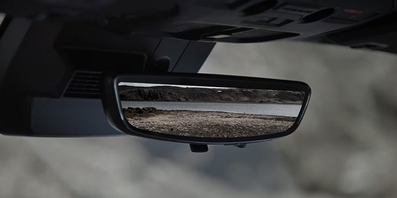 Rearview mirror view
