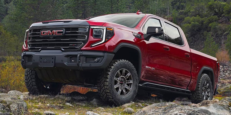 Red GMC truck