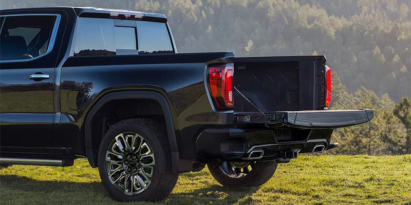 Open tailgate