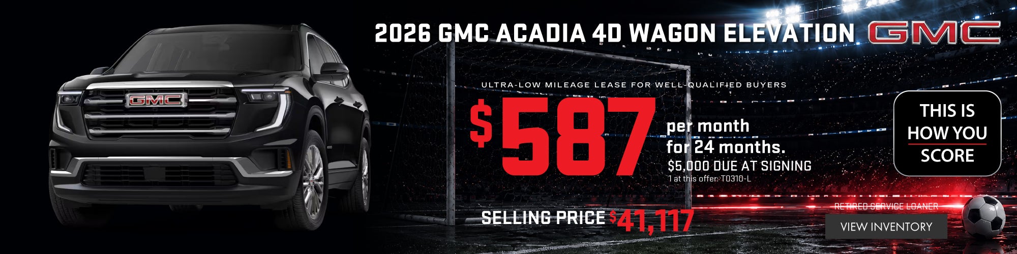 2026 GMC Acadia $587 / month